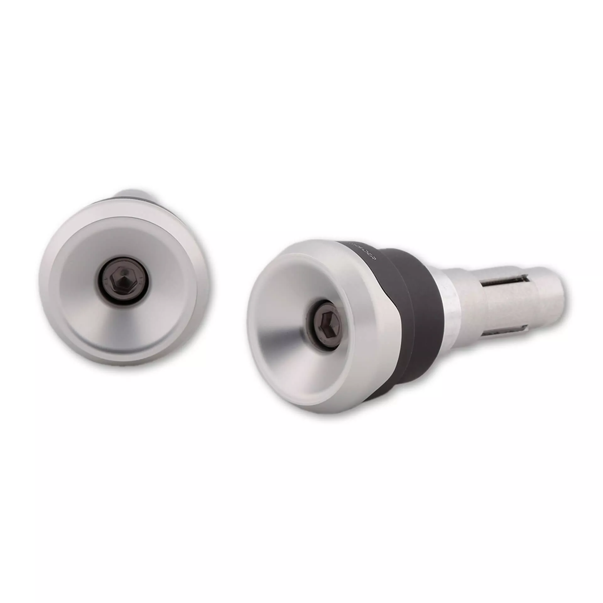 HIGHSIDER pro Akron-LS Handlebar Ends Silver (Pair)