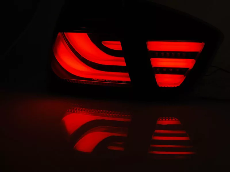 Led Bar Tail Lights Smoke Black Fits Bmw E90 03.05-08.08