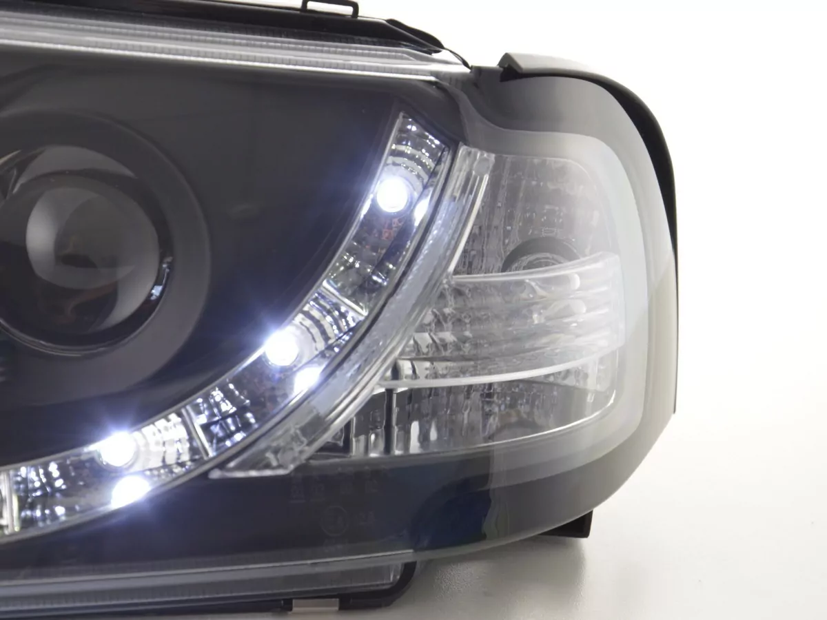 Scheinwerfer Set Daylight LED TFL-Optik Skoda Octavia Typ 1U Bj. 01-04 schwarz