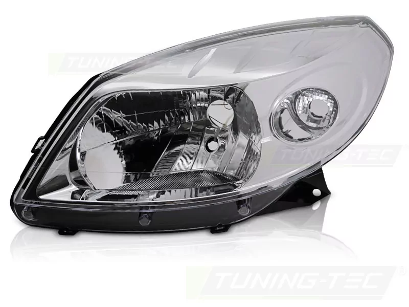 Headlight Chrome Left Side Tyc Fits  Dacia Sandero 08-12