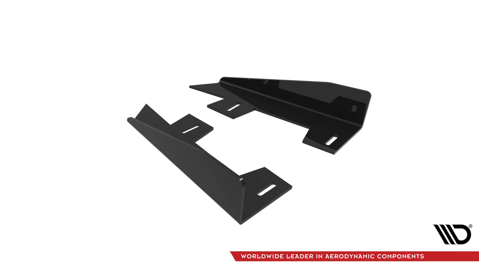 Hintere Seiten Flaps Für Ford Mustang GT Mk7 Schwarz Hochglanz