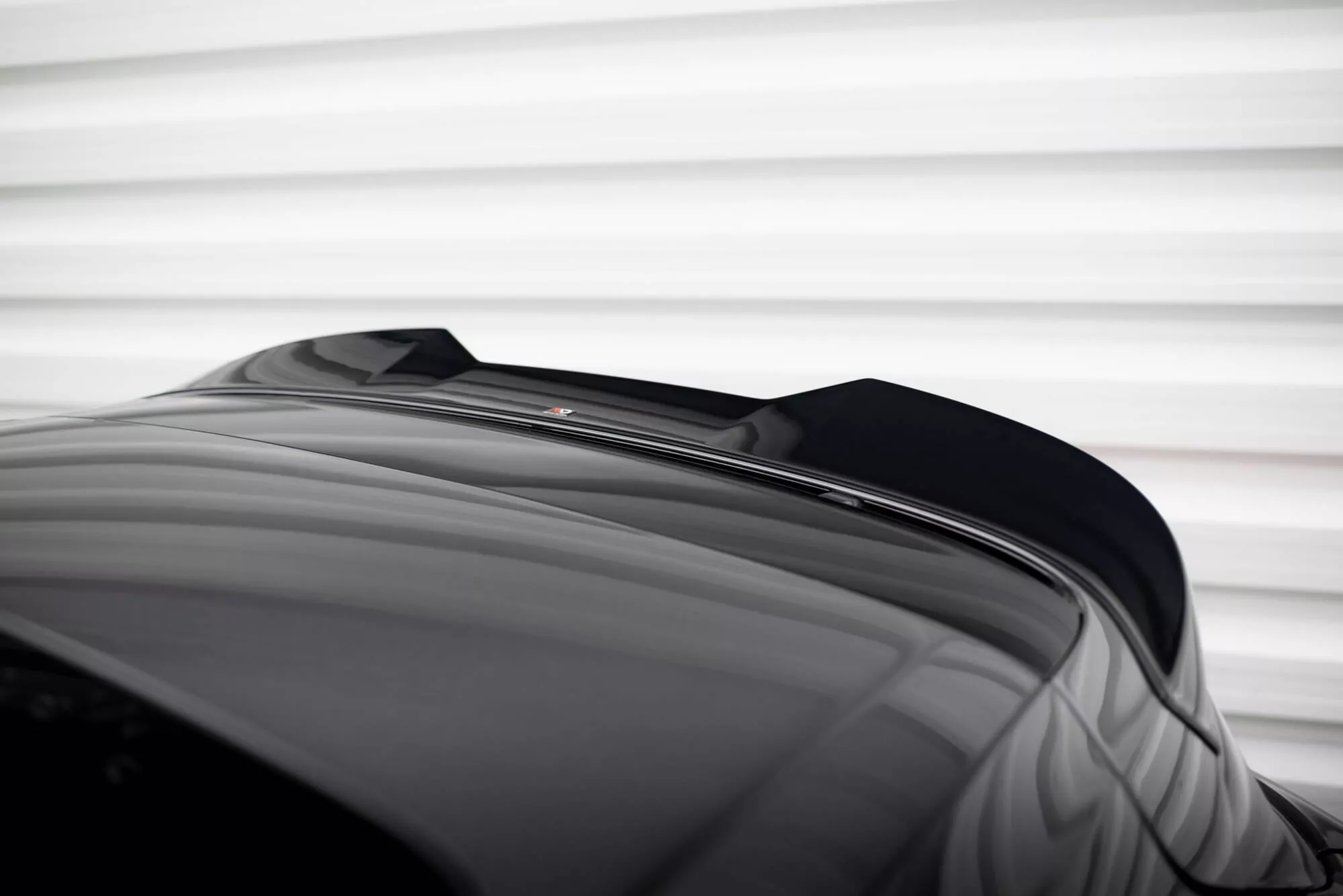 Spoiler CAP Für 3D Porsche Cayenne SUV Mk3 Facelift Schwarz Hochglanz