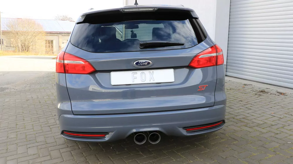 Ford Focus III ST Turnier Diesel  Endschalldämpfer quer Ausgang mittig - 2x100 Typ 25 mittig
