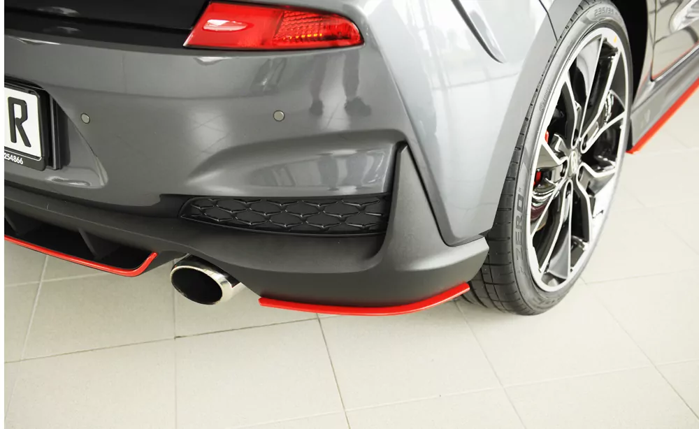 Rieger Heckschürzenansatz seitlich links für Hyundai i30 N  (PDE) | 5-tür. (Schrägheck) 07.17- für orig. N-Heckeinsatz (Schrägheck)