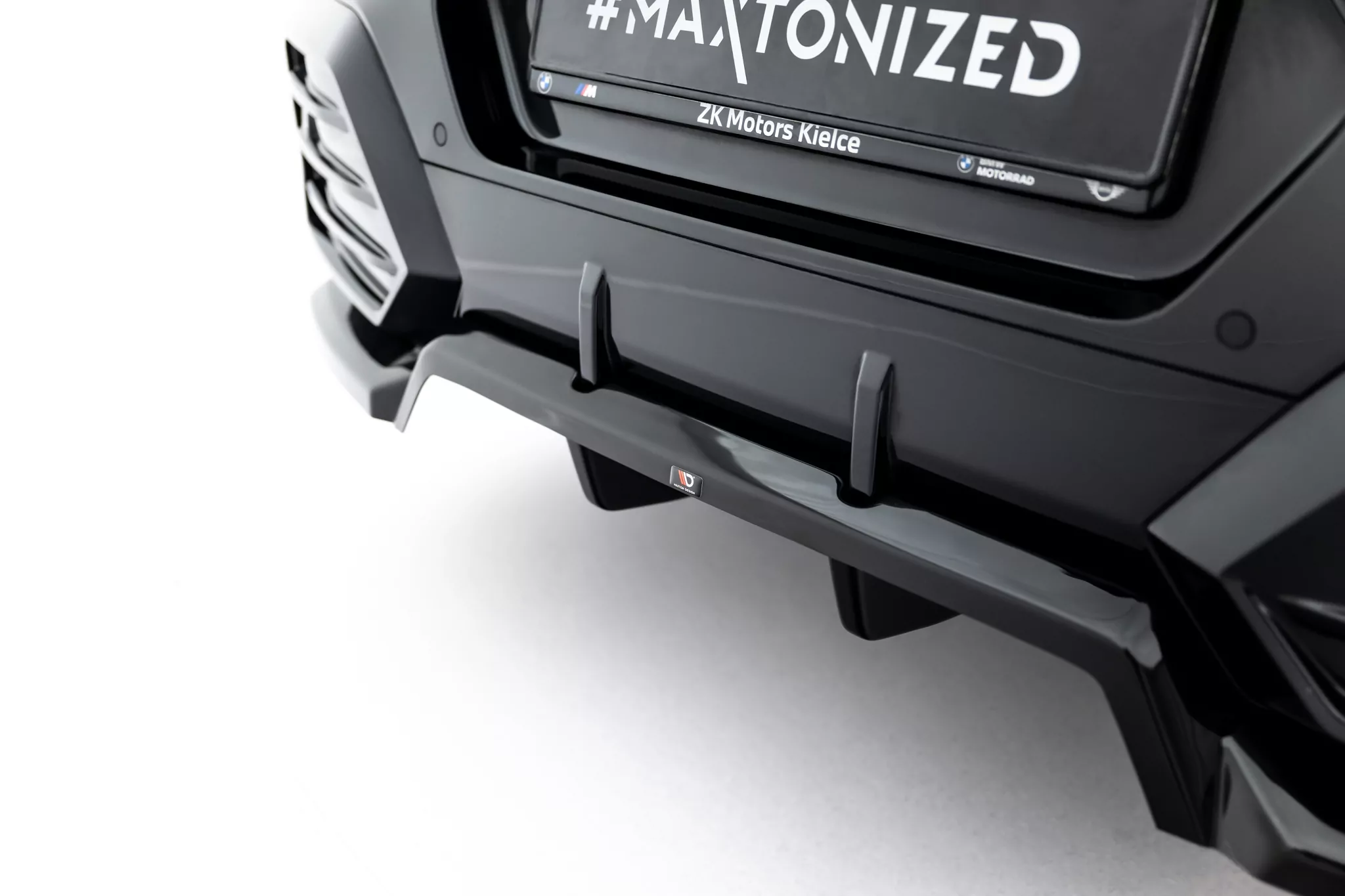 Mittlerer Cup Diffusor DTM Look Heck Ansatz Für BMW X2 M-Paket U10 Schwarz Hochglanz