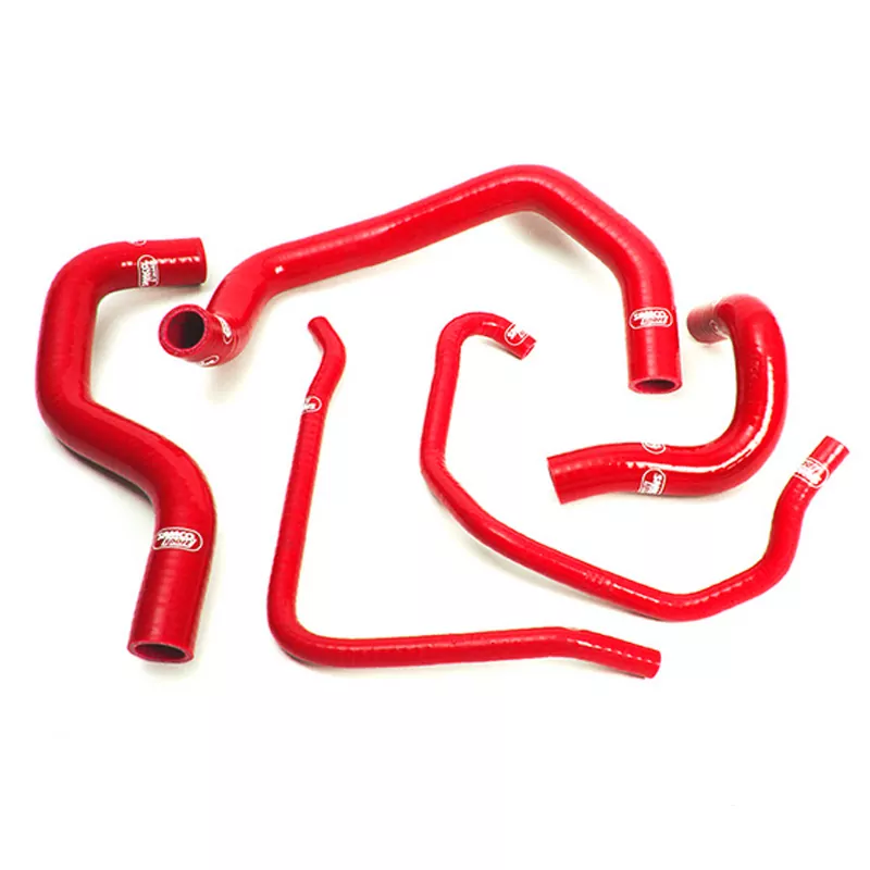 SAMCO SPORT Siliconschlauch Kit rot für Kawasaki ZX6R ZX6RR Modelljahr 2003-2004