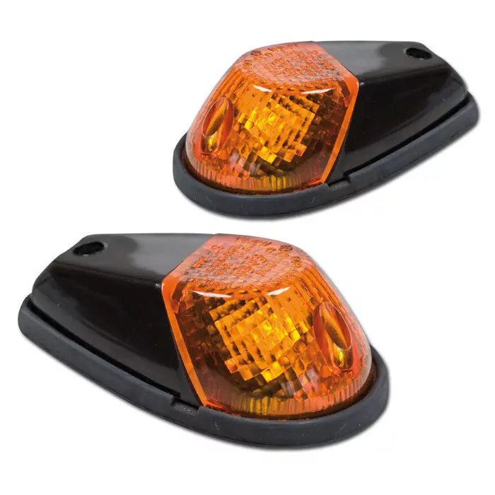 Daytona-Verkleidungsblinker | schwarz 12V/21W Halogen | E-geprüft | gelb