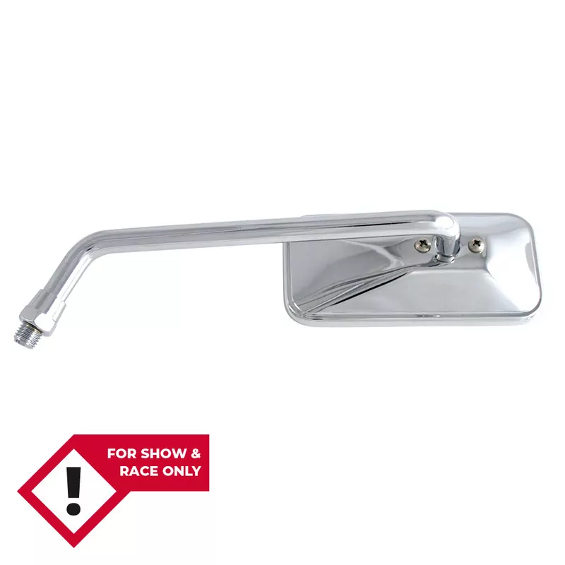 SHIN YO Chopper mirror, long, rectangular, chrome, left