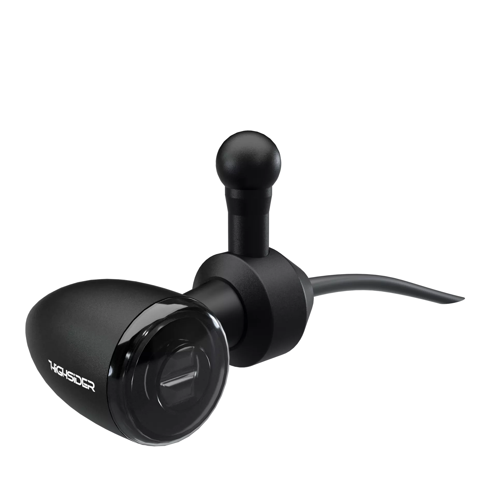 HIGHSIDER pro Indicator Adapter Black For Harley Davidson, Front (Pair)