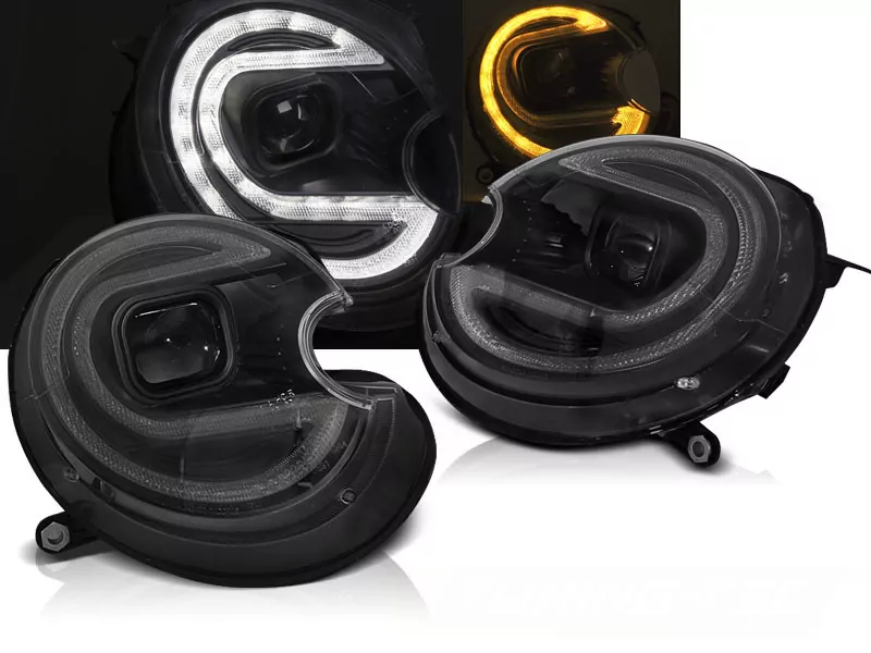 Headlights Tube Light Black Led Hid Fits Bmw Mini (cooper) 06-14