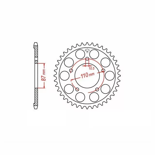 EK-Chain Kettensatz 525DEX für Suzuki SV650 Modelljahr 1999-2014