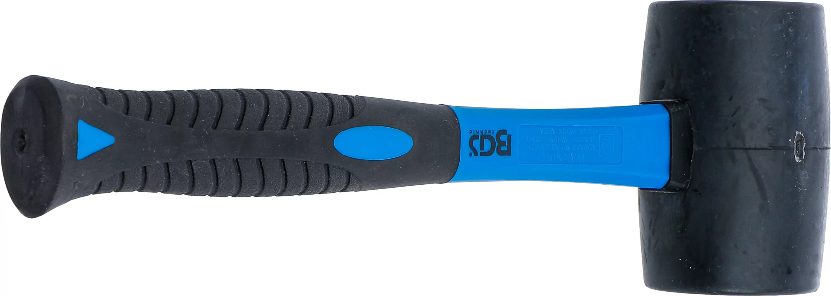 Gummihammer | Fiberglasstiel | schwarzer Kopf | Ø 60 mm | 500 g