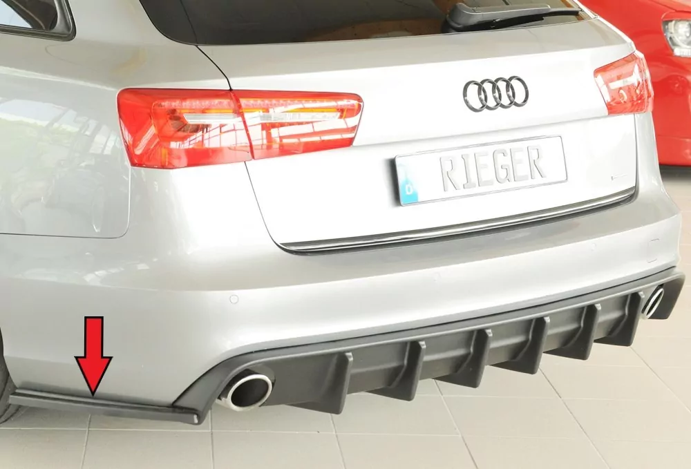 Rieger Heckschürzenansatz seitlich links für Audi A6 S6 (4G/C7) Lim. 02.12-08.14 (bis Facelift)