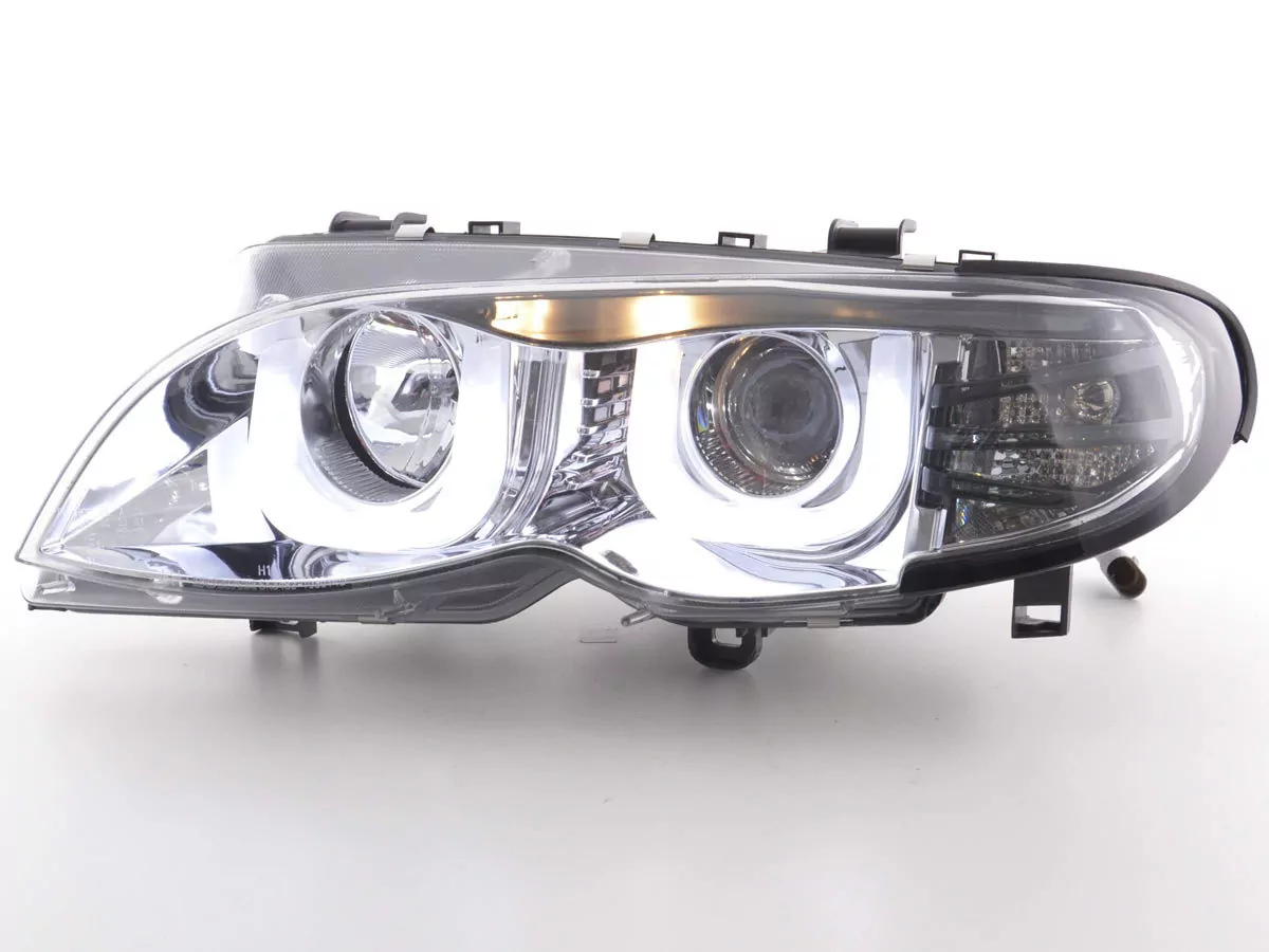 Scheinwerfer Set Angel Eyes BMW 3er E46 Limo/Touring Bj. 02-05 chrom