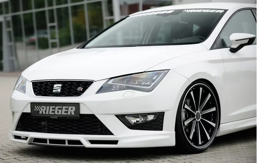 Rieger Spoilerlippe für Seat Leon Cupra (5F) - 5-tür. (ST/Kombi) 03.14-12.16 (bis Facelift) carbon optik