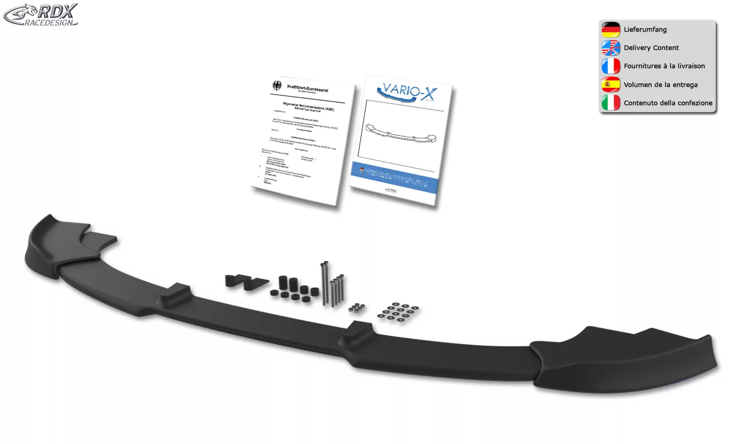 RDX Frontspoiler VARIO-X für HYUNDAI Genesis Coupe 2012-2016 Frontlippe Front Ansatz Vorne Spoilerlippe