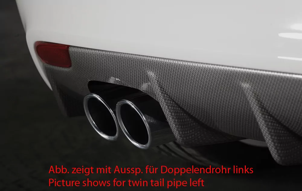 Rieger Heckeinsatz für Audi A1 (8X) - 5-tür. (Sportback) 08.10-12.14 (bis Facelift) carbon optik