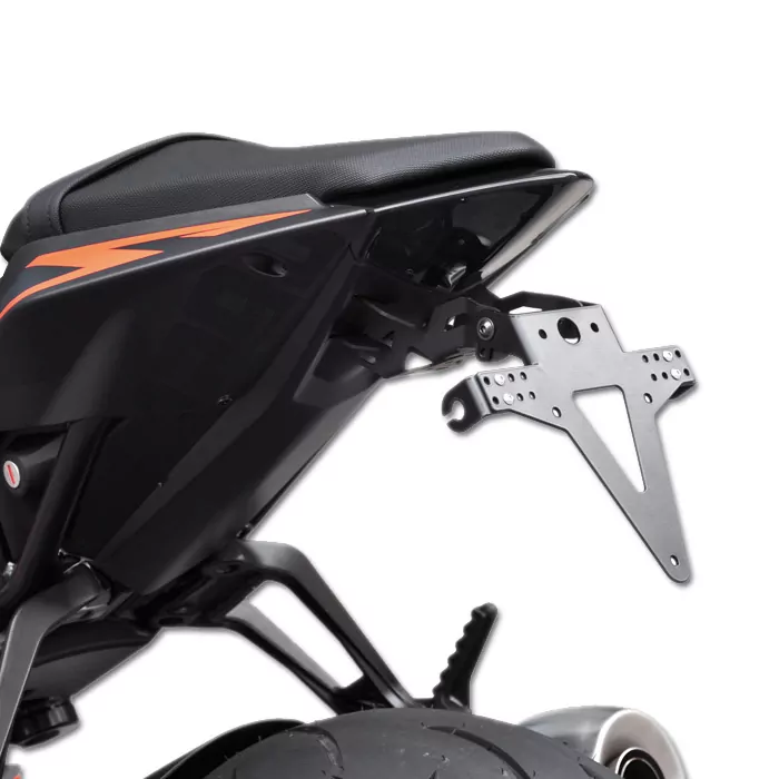 Kennzeichenhalter | KTM 1290 Super Duke R | 14-19 verstellbar | schwarz | inkl. Reflektorhalter