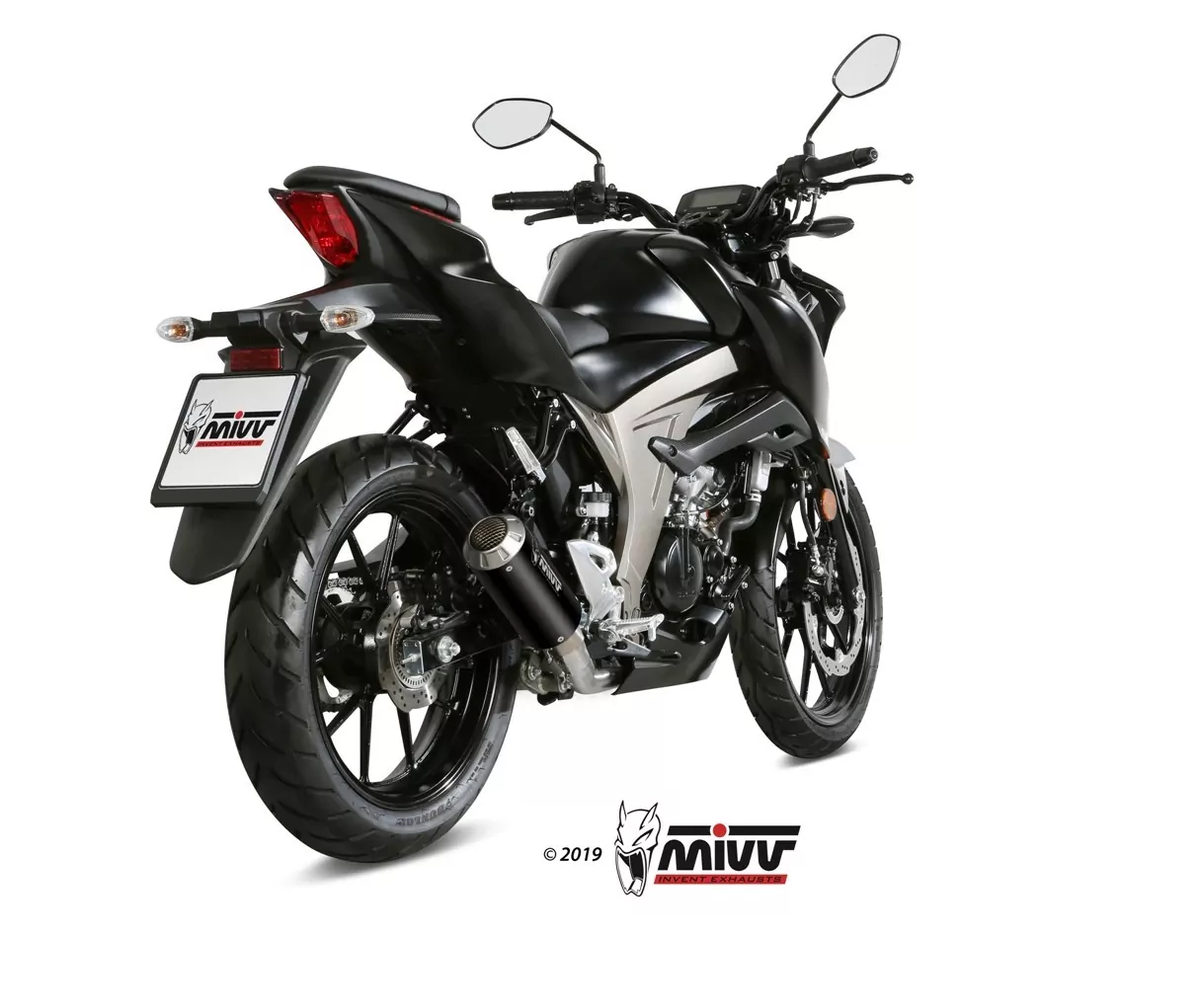 MIVV MK3 Edelstahl Schwarz SUZUKI GSX-R 125 2017 >