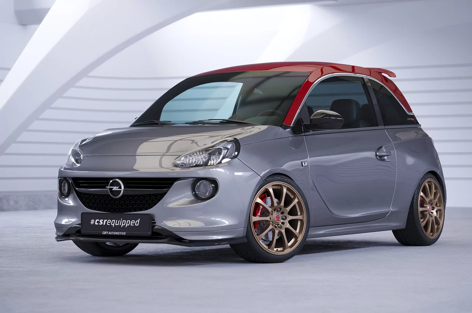 Cup-Spoilerlippe mit ABE für Opel Adam S CSL591 Schwarz Strukturiert