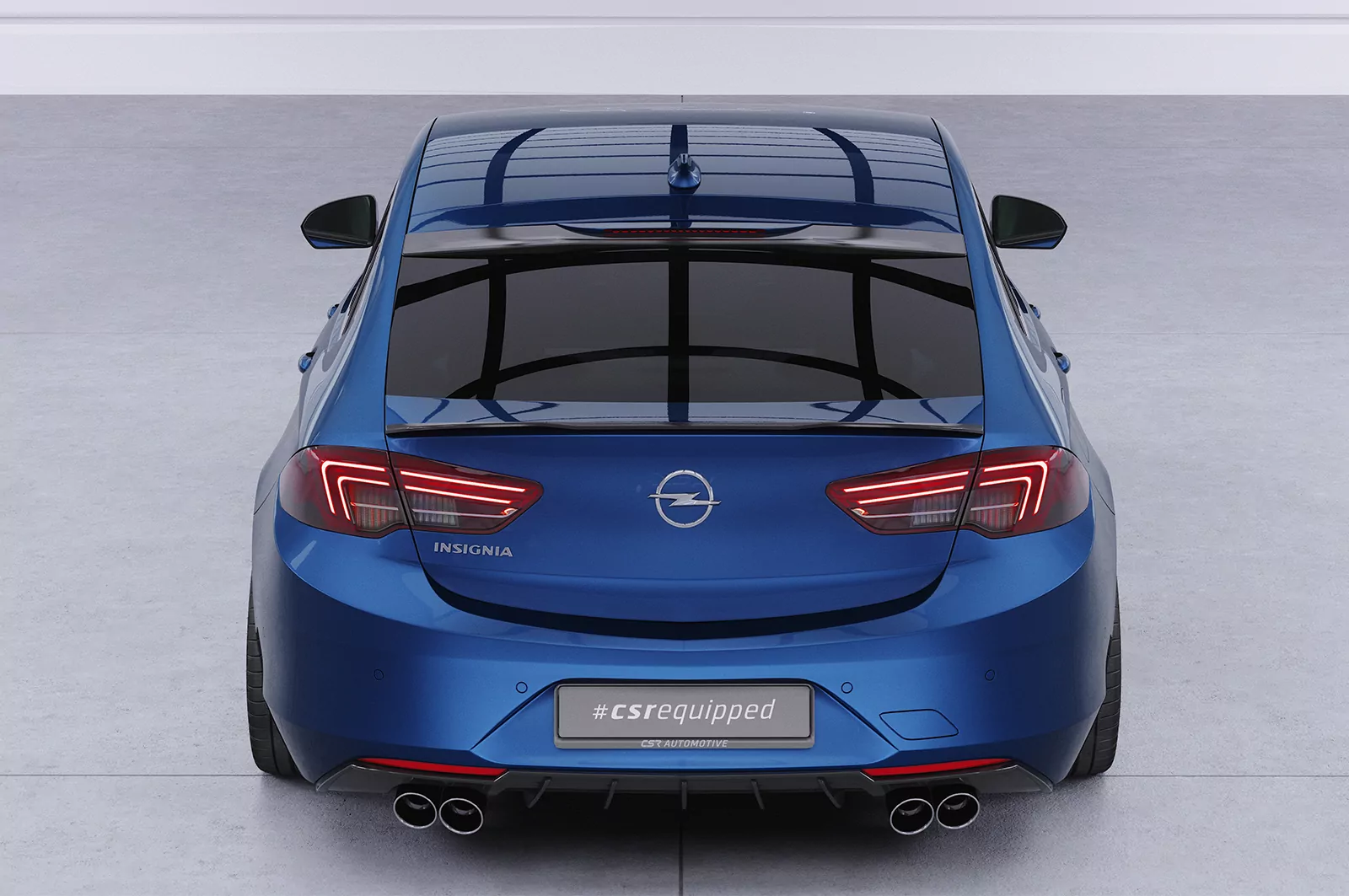 Heckflügel mit ABE für Opel Insignia B Grand Sport HF843 Schwarz Strukturiert