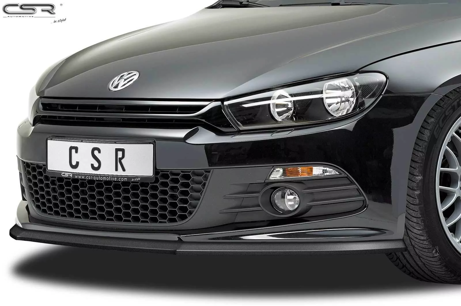 Cup-Spoilerlippe mit ABE für VW Scirocco III R-Line CSL385 Strukturiert (schwarz matt)