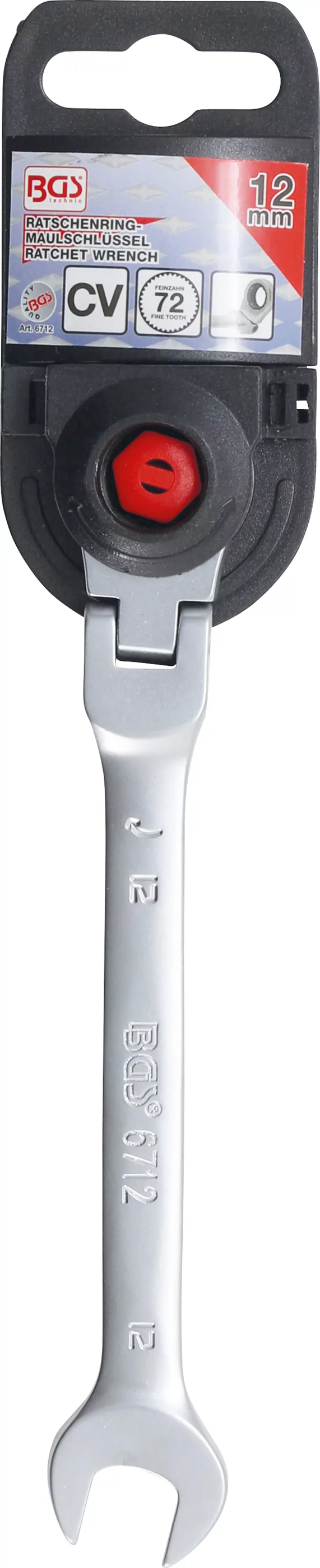 Ratschenring-Maulschlüssel | abwinkelbar | SW 12 mm