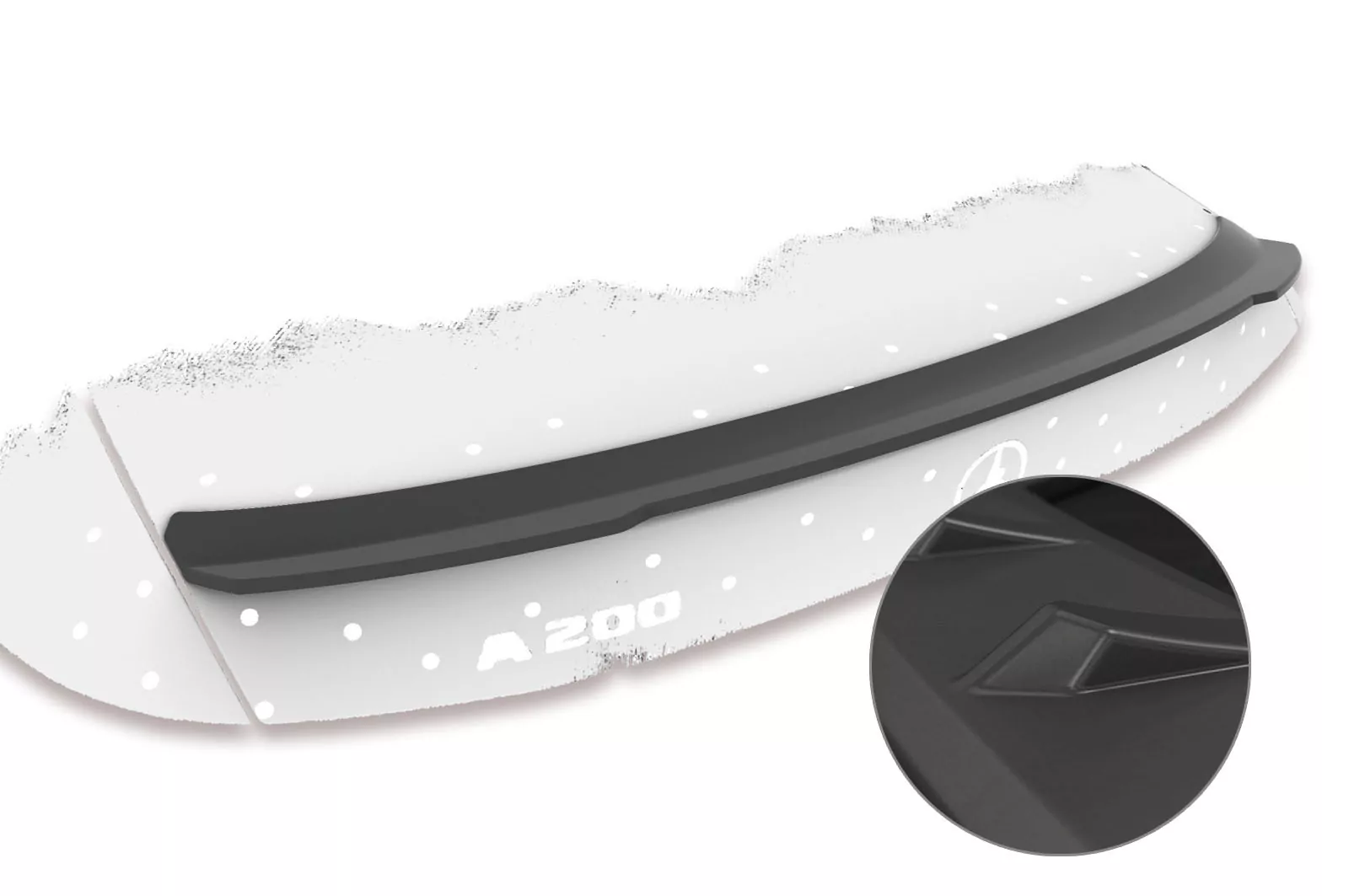 Heckflügel mit ABE für Mercedes Benz A-Klasse V177 Limousine Lackierfreundlich (schwarz matt)