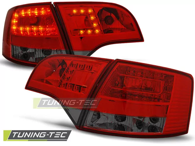 Led Tail Lights Red Smoke Fits Audi A4 B7 11.04-03.08 Avant