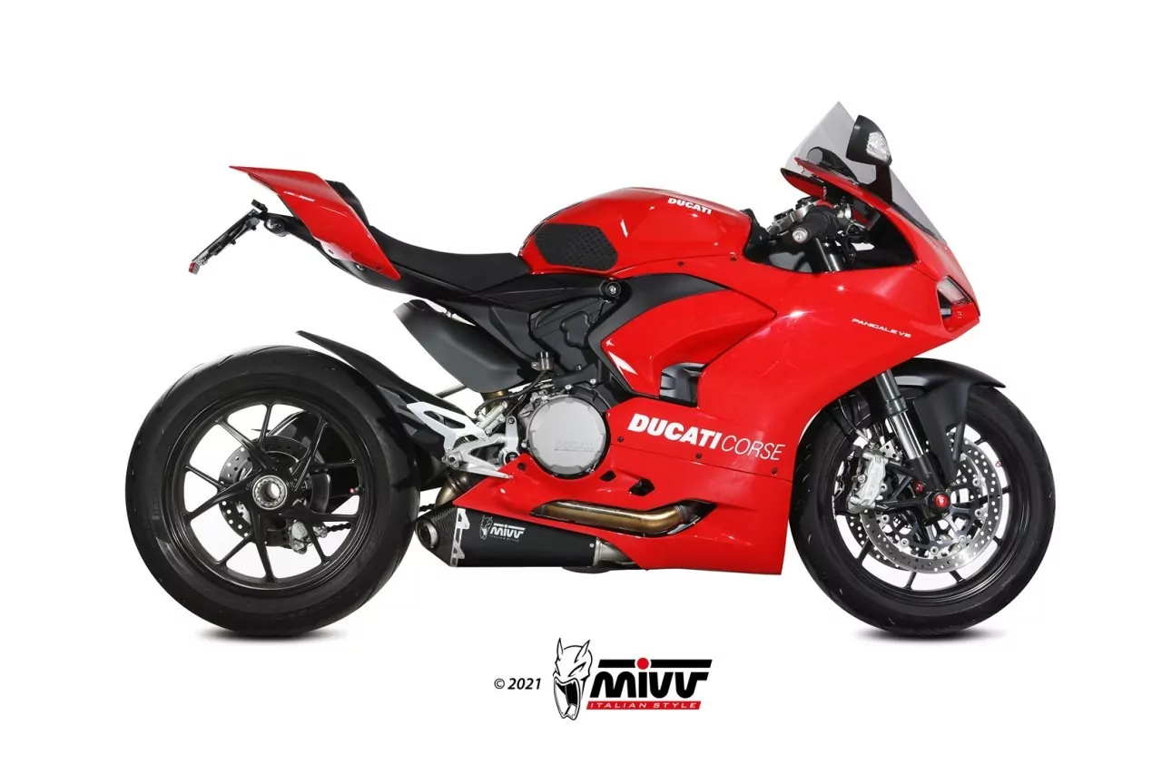 MIVV Delta-Race Edelstahl Schwarz Ducati Panigale-Streetfighter V2 20-24