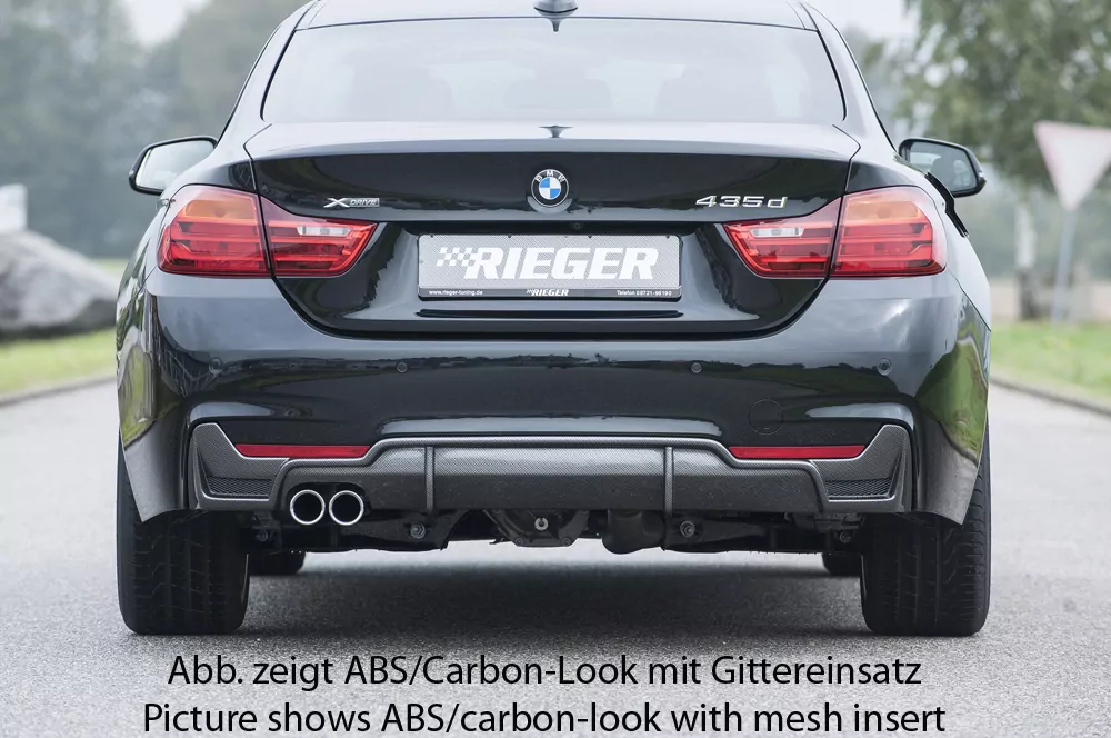 Rieger Heckeinsatz für BMW 4er F36  (3C) | Gran Coupé (5-tür.) 05.14-06.15 (bis Facelift) nur für M-Paket-Heckschürze