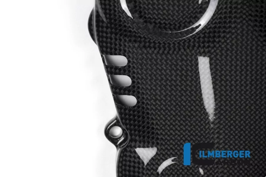 Ilmberger Carbon Zahnriemenabdeckung vertikal glanz Carbon