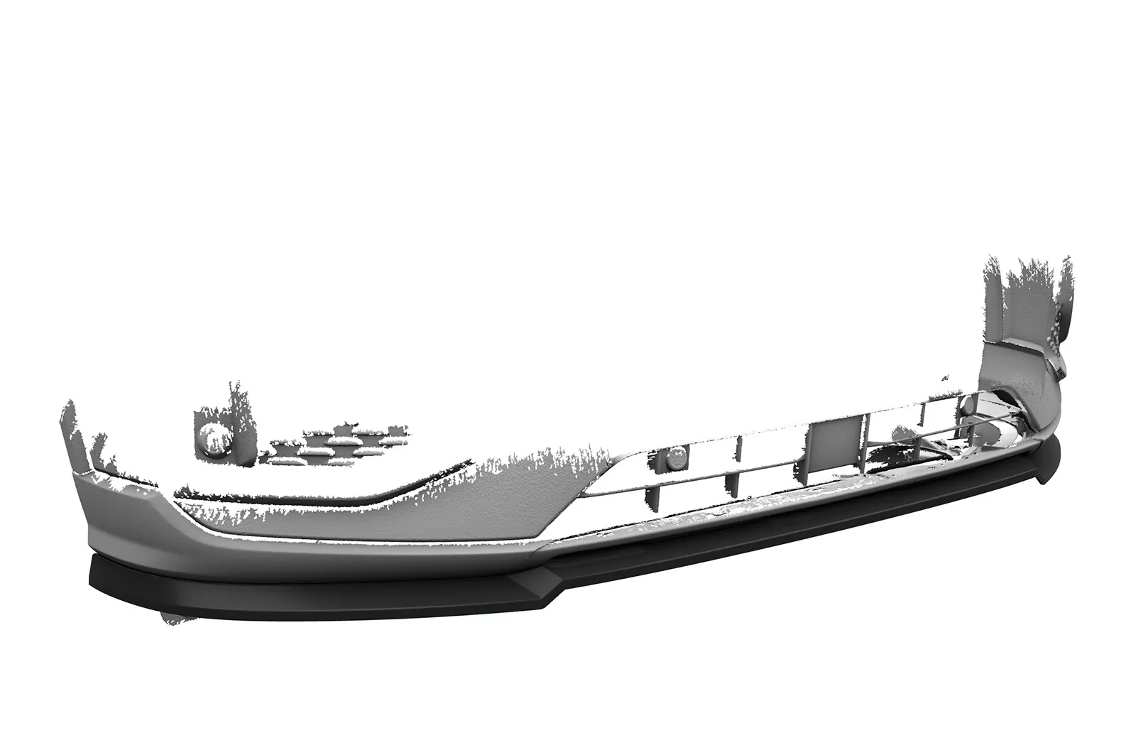 Cup-Spoilerlippe mit ABE für Audi Q2 (GA) CSL580 Schwarz Strukturiert
