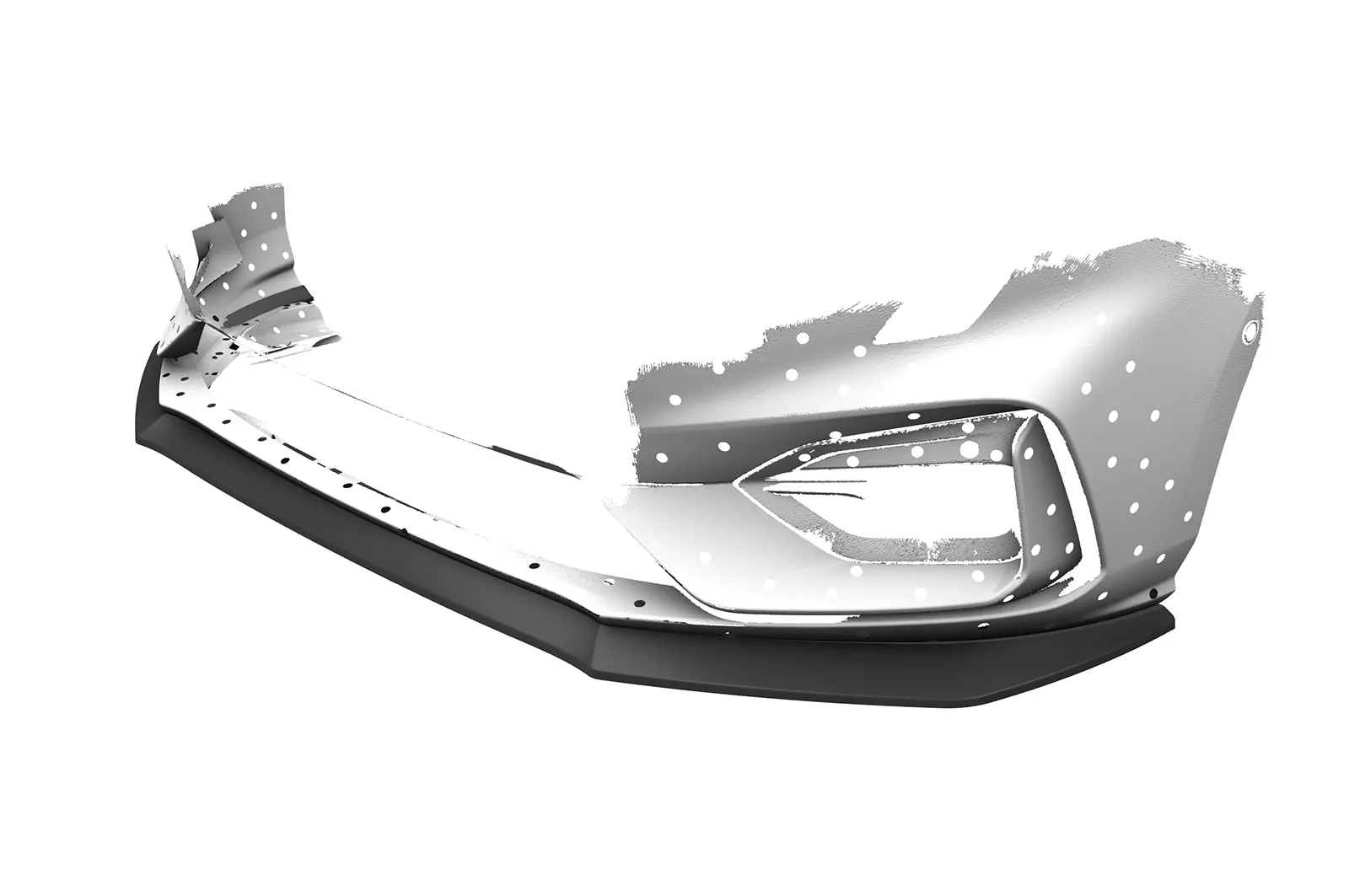 Cup-Spoilerlippe mit ABE für Ford Focus MK4 ST / ST-Line CSL406 Strukturiert (schwarz matt)