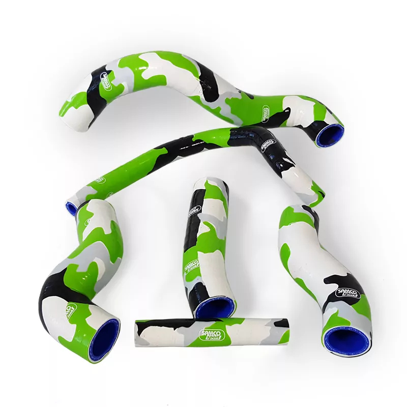SAMCO SPORT Siliconschlauch Kit ninja green camouflage für Kawasaki Z1000 Modelljahr 2007-2009