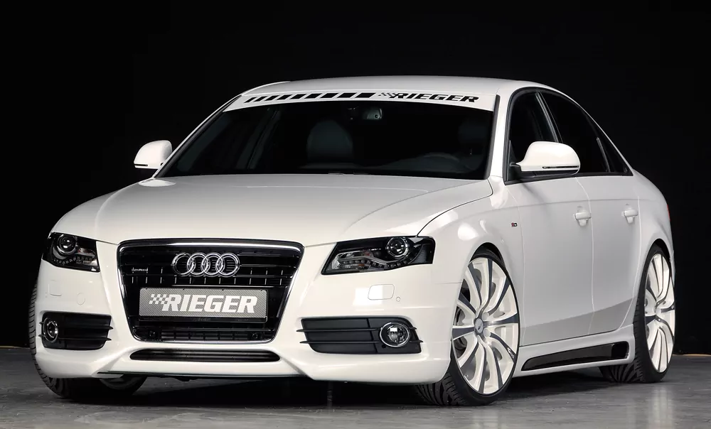 Rieger Spoilerlippe für Audi A4 S4 (B8/B81) - Lim. 11.08-12.11 (bis Facelift) carbon optik