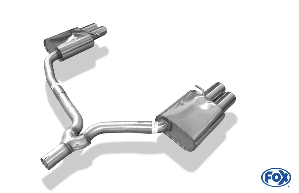 Audi A4 B8 Limousine/ Avant + S-Line  Endschalldämpfer rechts/links zweiflutig inkl. Y-Adapterrohr Ø55mm innen - 2x80 Typ 17 rechts/links