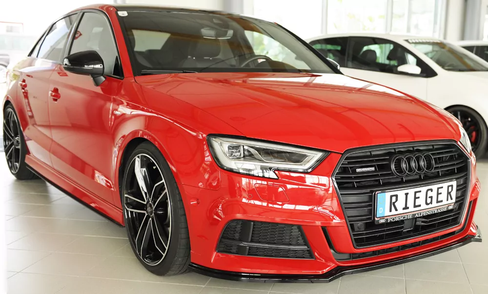 Rieger Spoilerschwert für Audi A3 (8V) | 5-tür. (Limousine 8VS) 09.16- (ab Facelift) für orig. S-Lin Frontschürze
