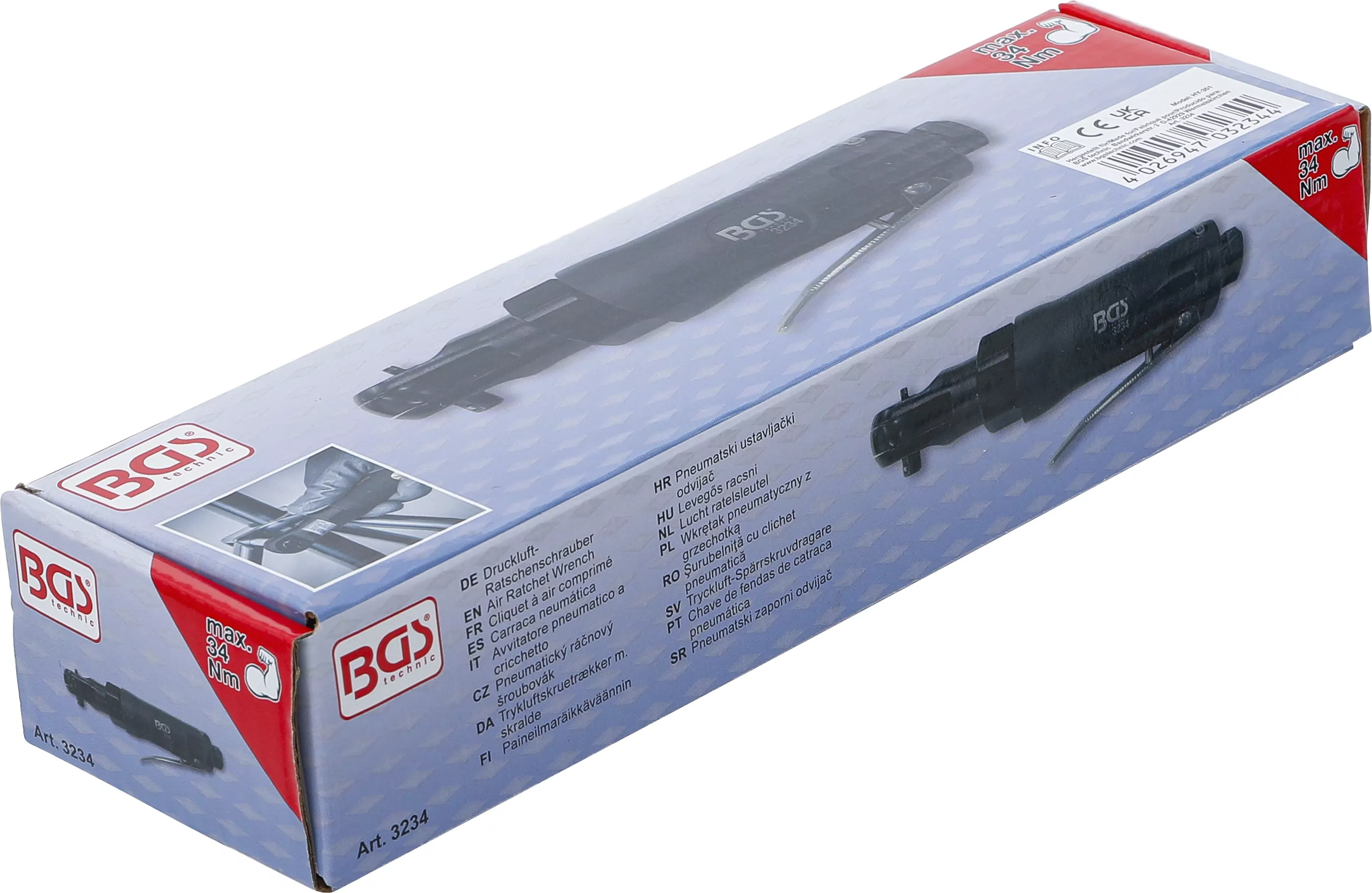 Druckluft-Ratschenschrauber | 6,3 mm (1/4") | 34 Nm