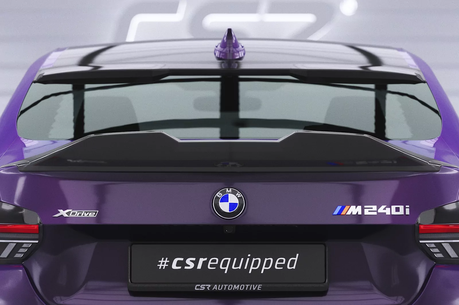 Heckflügel mit ABE für BMW 2er G42 HF970 Schwarz Strukturiert