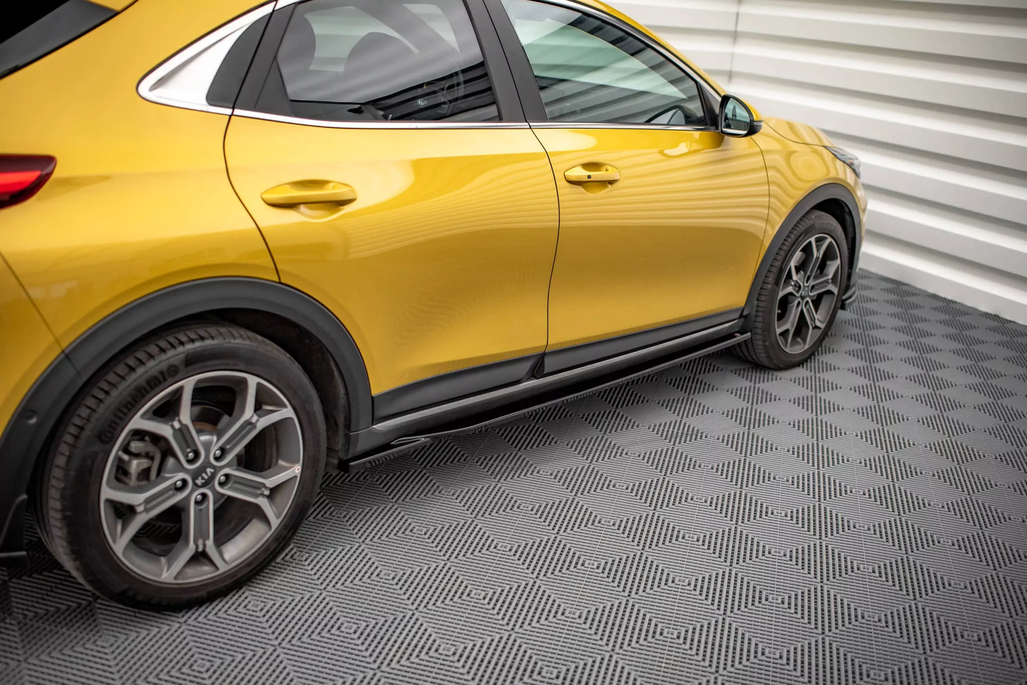 Seitenschweller Ansatz Für Kia XCeed Mk1 Schwarz Hochglanz