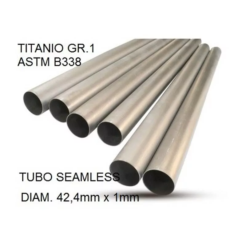 Cafè Racer Tubo Titanio Seamless D. 42,4mm X 1mm L.1000mm Titanio Seamless Gr.1 Tube Aisi Tig L.100cm D.42,4mm x 1mm  Tubo Tita