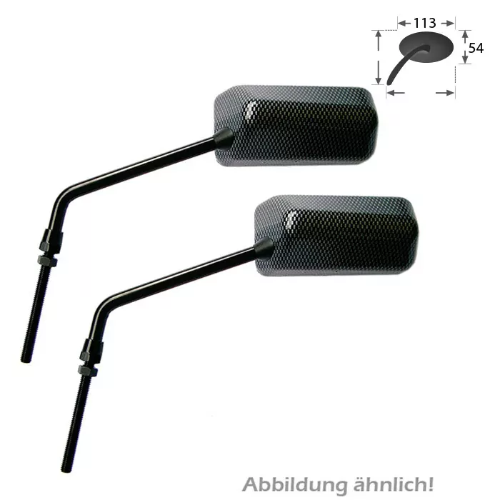 F1-spiegel | 2 X M8-r | Carbonlook | Paar | *** Passend Für Peugeot Oder Piaggio Modelle ***