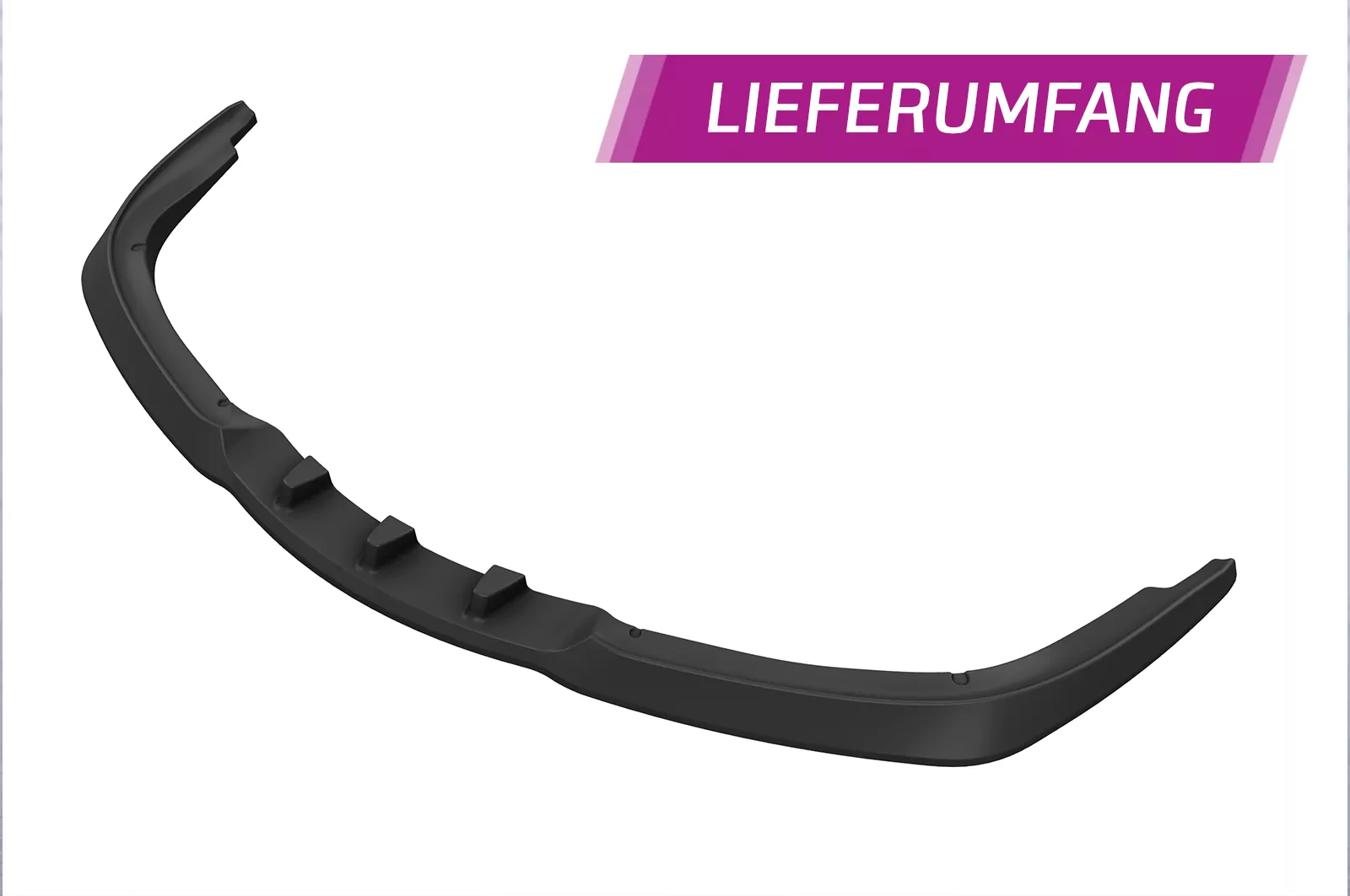 Cup-Spoilerlippe mit ABE für Porsche 987c Cayman CSL609 Schwarz Strukturiert