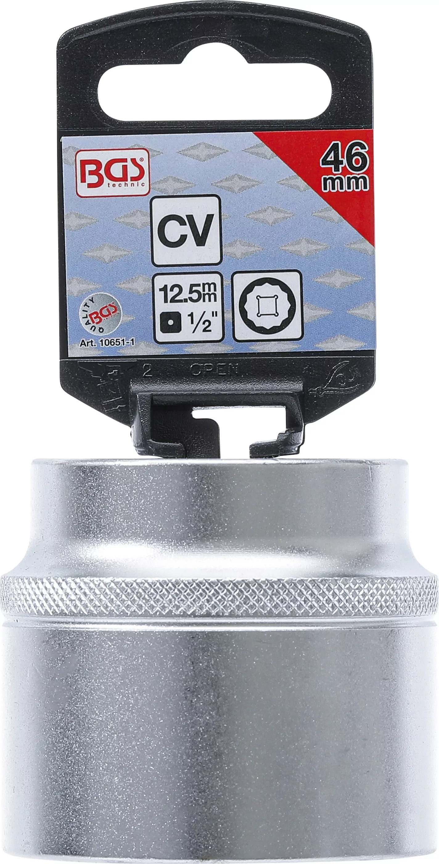 Steckschlüssel-Einsatz Zwölfkant | Antrieb Innenvierkant 12,5 mm (1/2") | SW 46 mm