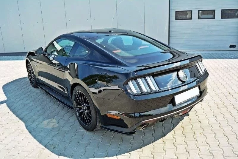Heck Ansatz Flaps Diffusor Passend Für Diffusor Passend Für FORD MUSTANG MK6 GT Schwarz Hochglanz Schwarz Hochglanz