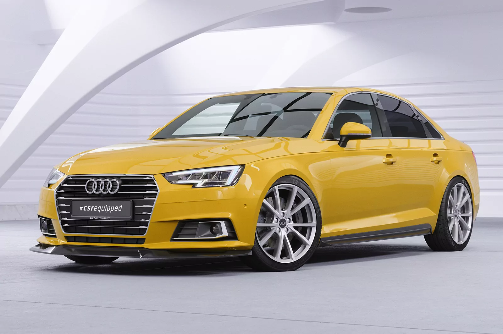 Cup-Spoilerlippe mit ABE für Audi A4 B9 (Typ 8W) CSL387 Strukturiert (schwarz matt)