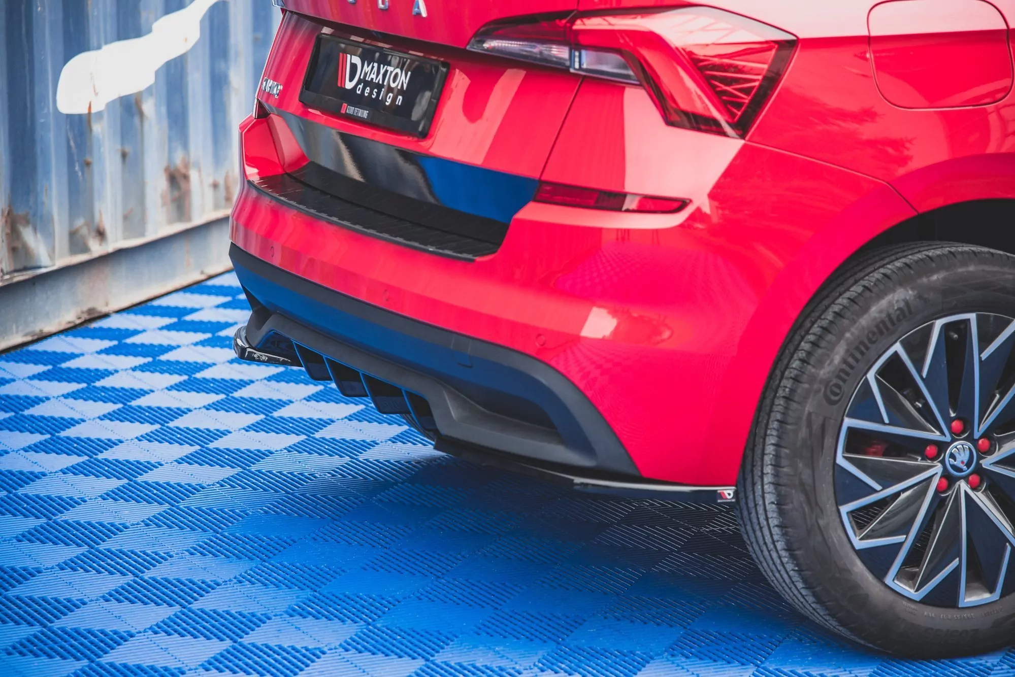 Heck Ansatz Flaps Diffusor Passend Für Skoda Kamiq Schwarz Hochglanz