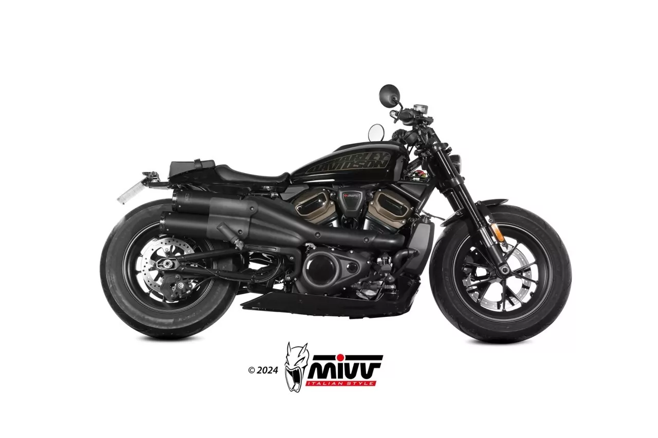 MIVV HR-1 Edelstahl Schwarz HARLEY DAVIDSON SPORTSTER S 2021-2024
