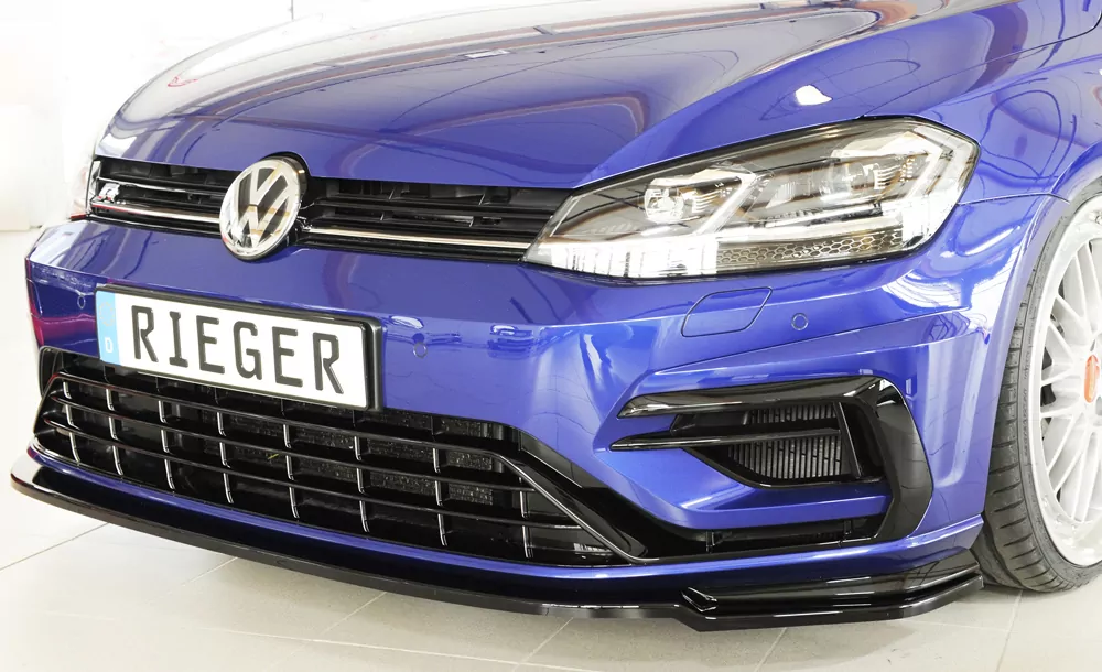 Rieger Spoilerschwert nur für R / R-Line für VW Golf 7 R | 5-tür. 02.17- (ab Facelift) für orig. Frontschürze